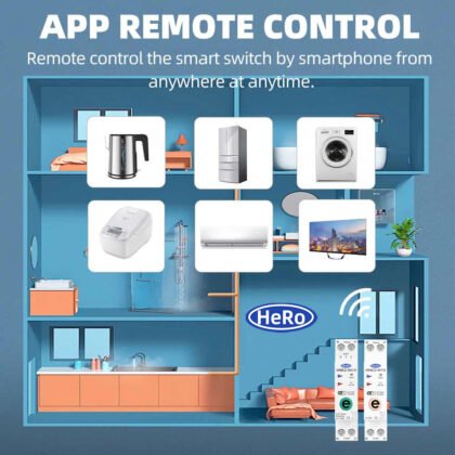 Ewelink 1P+N 63A 110V 220V WIFI Smart Switch Energy Meter Kwh Metering Circuit Breaker Timer Relay Voltage Current Protection